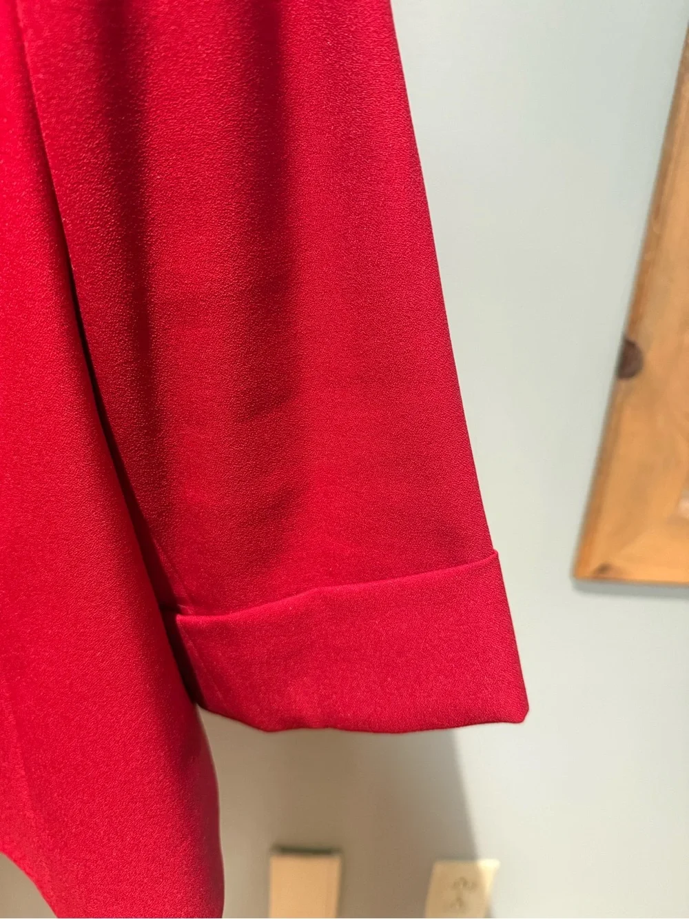 Kasper Red Open-Front Blazer